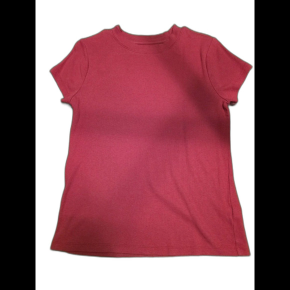 A New Day Women’s Large Red Ribbed Mock Neck Stretch Basic Shirt Business - Picture 1 of 6
